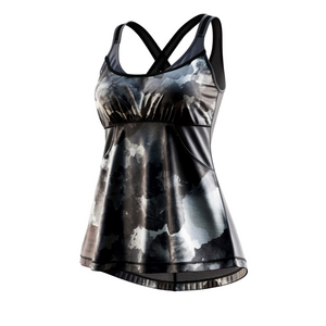 Lululemon Cross My Heart Tank sz 6 white coal shirt​